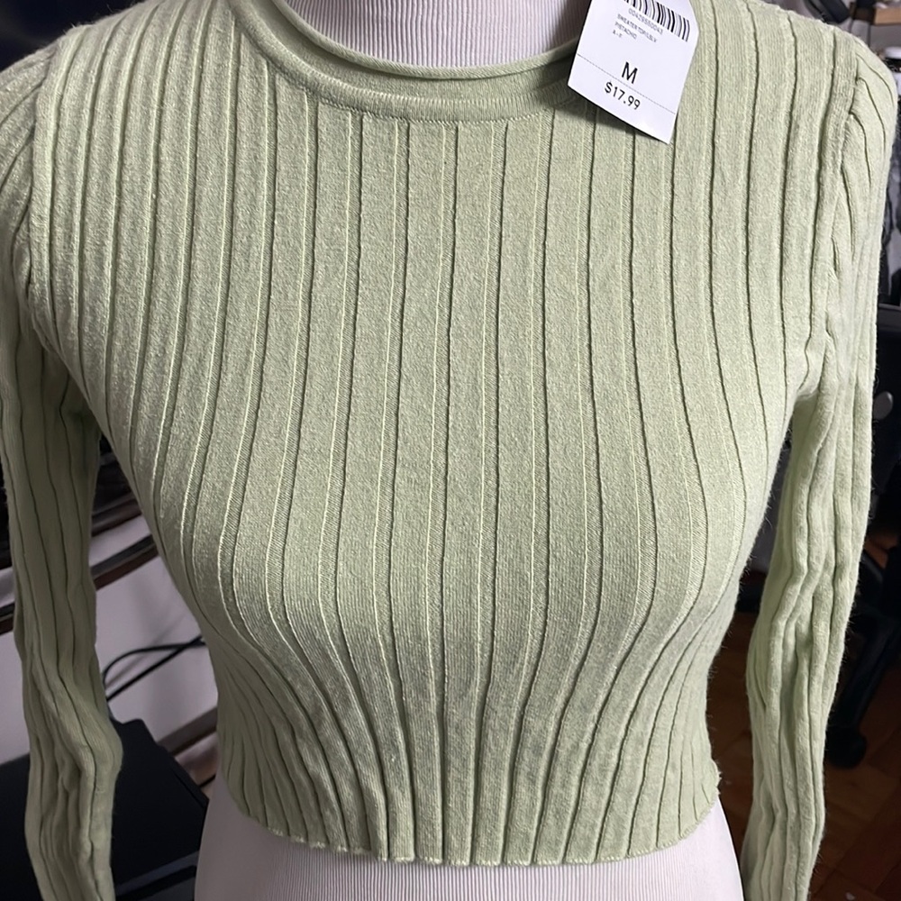 Light green long sleeve top